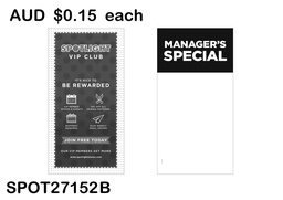 [SPOT1800223S] MANAGER'S SPECIAL HEADER CARD -  VIP REWARDS  (SPOT27152 B)25PCS/SET