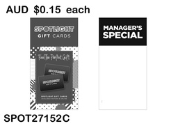 [SPOT1800224S] MANAGER'S SPECIAL HEADER CARD -  GIFT CARD  (SPOT27152 C) 25PCS/SET