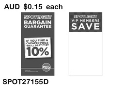 [SPOT1800237S] VIP MEMBER SAVE HEADER CARD - BARGAIN GUARANTEE (SPOT27155 D)25PCS/SET